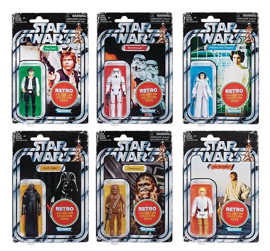 Star Wars Episode IV A New Hope Retro Collection 3.75-Inch Action Figure Assortment Case 201901