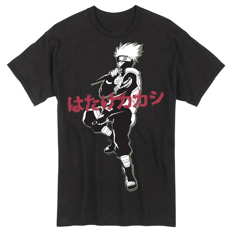 Naruto Kakashi Black T-Shirt Large
