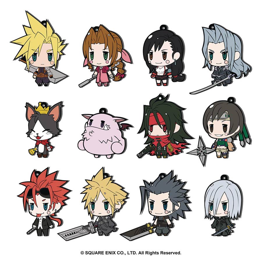 Final Fantasy VII Trading Rubber Strap Extended Edition Blind Mystery Box 12-Piece Display