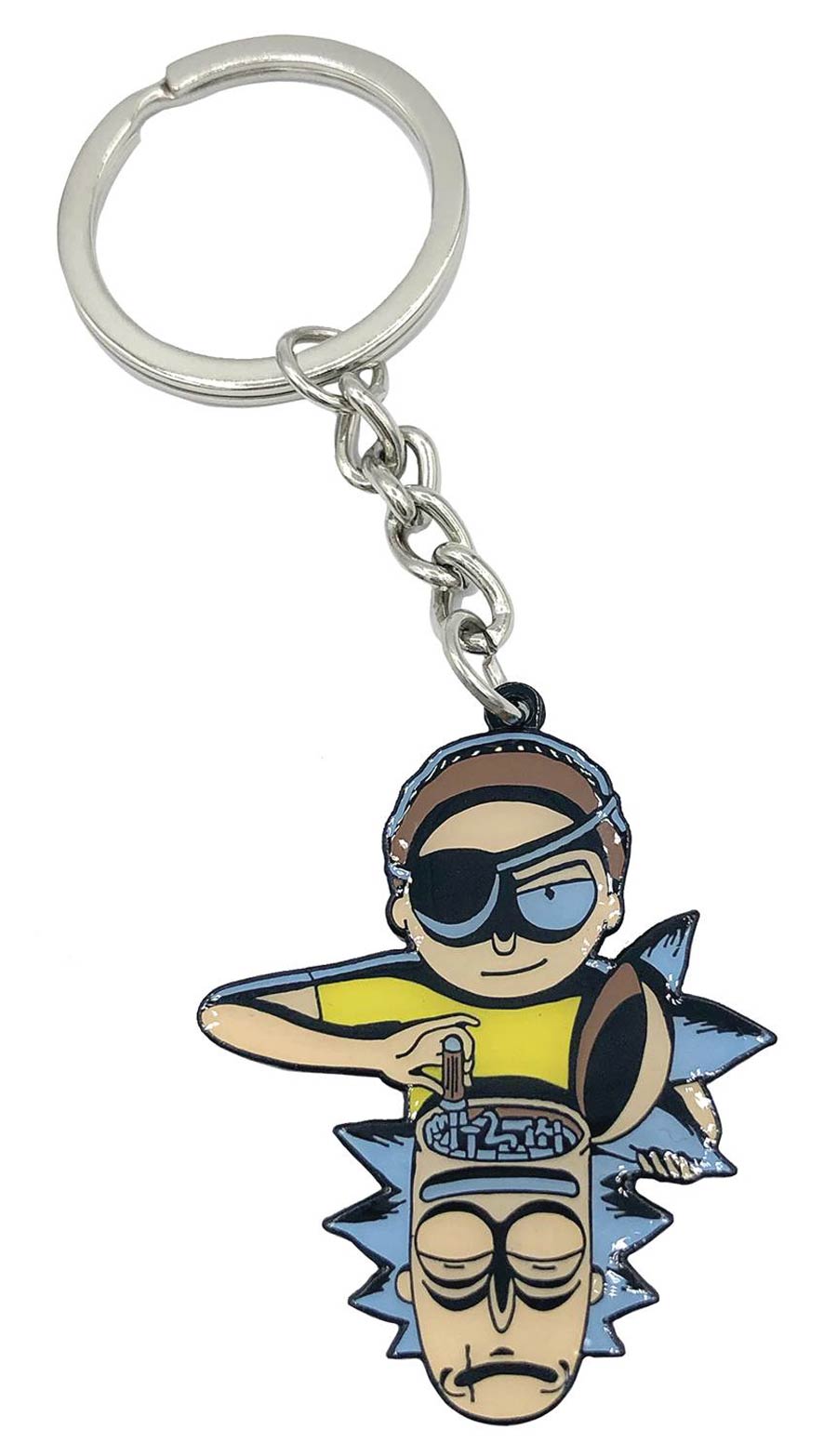 Rick And Morty Enamel Keychain - Evil Morty