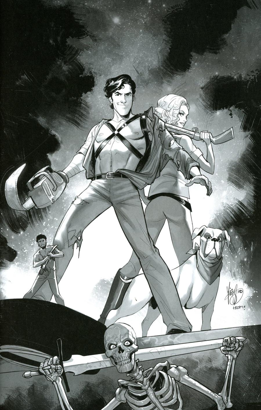 Death To The Army Of Darkness #1 Cover L Incentive Mirka Andolfo Black & White Virgin Cover