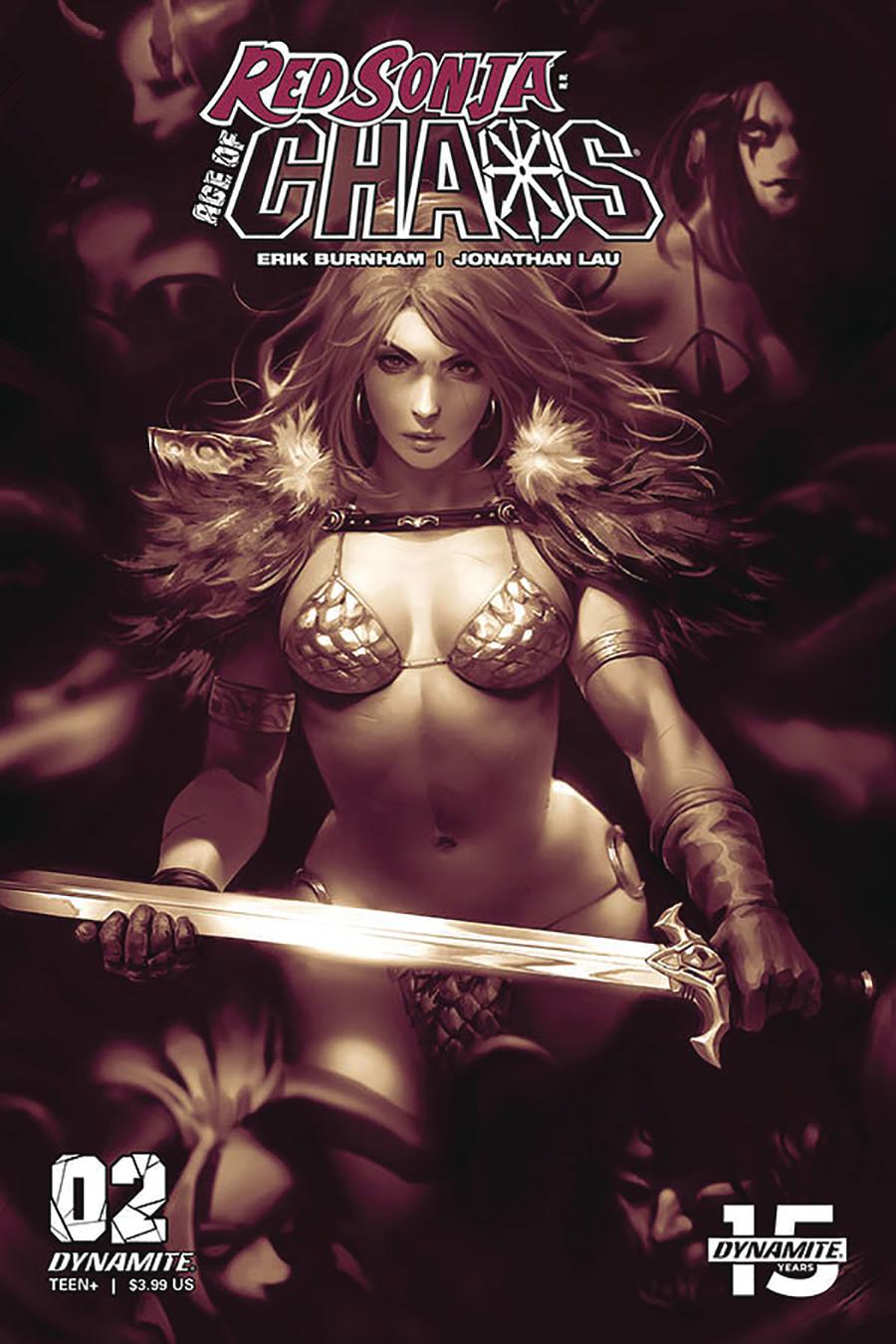 Red Sonja Age Of Chaos #2 Cover O Incentive Derrick Chew Monochromatic Cover