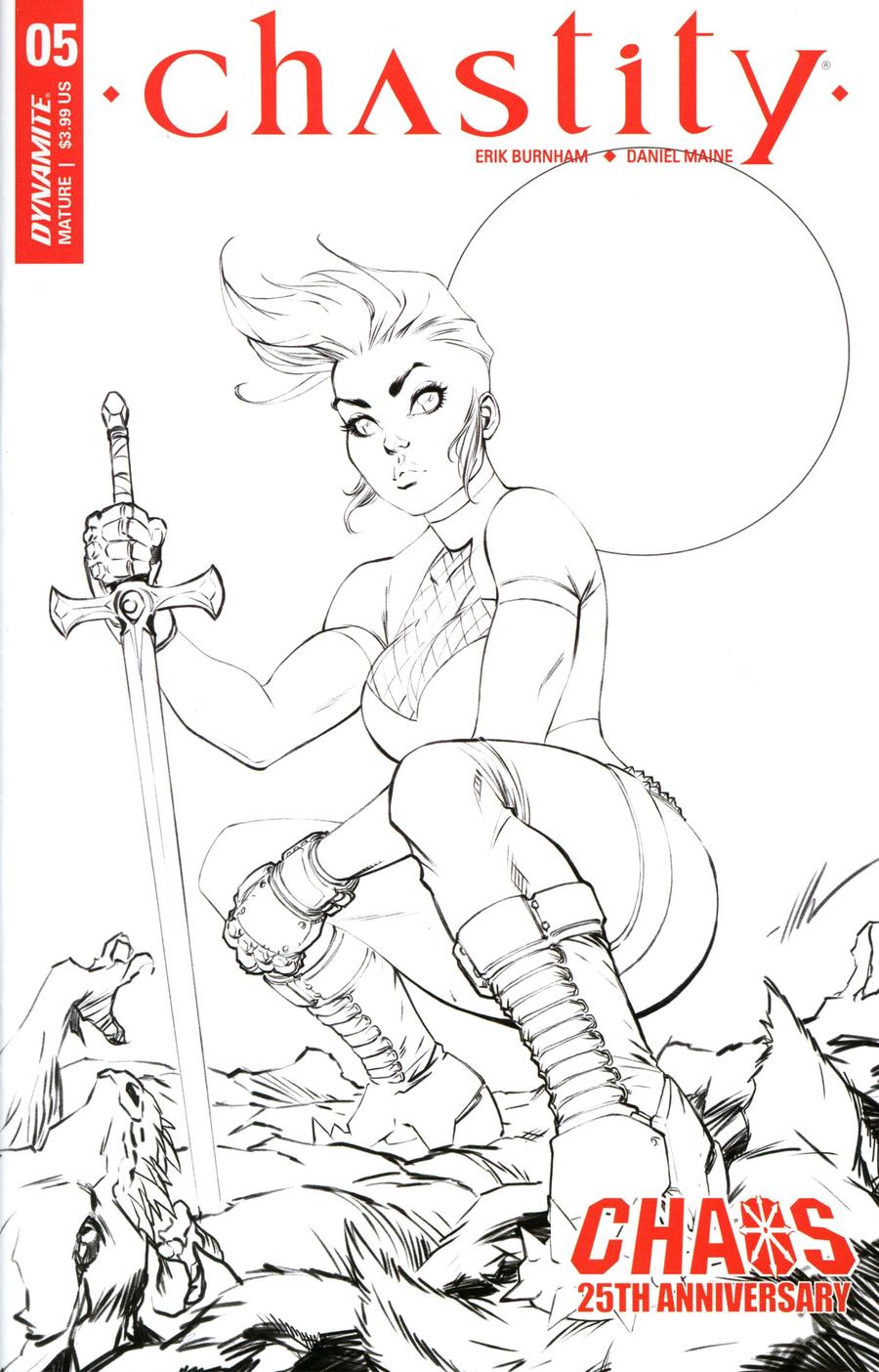 Chastity Vol 2 #5 Cover I Incentive Ale Garza Black & White Cover