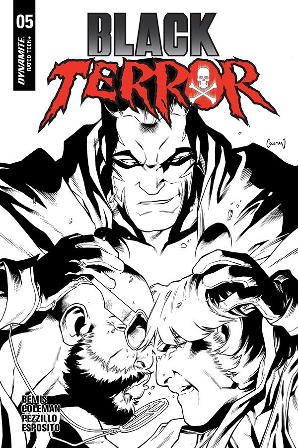 Black Terror Vol 4 #5 Cover F Incentive Ruairi Coleman Black & White Cover