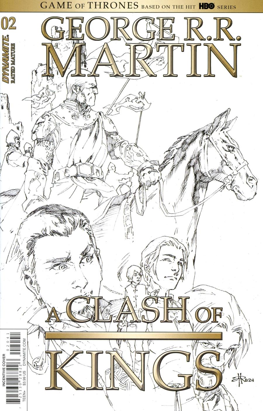 Game Of Thrones Clash Of Kings Vol 2 #2 Cover D Incentive Mel Rubi Black & White Cover