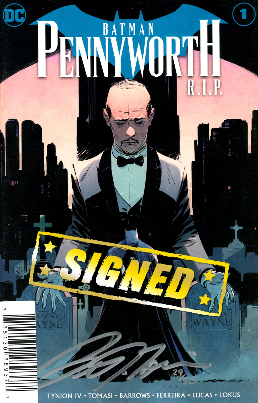 Batman Pennyworth RIP #1 Cover B DF Signed By Peter Tomasi