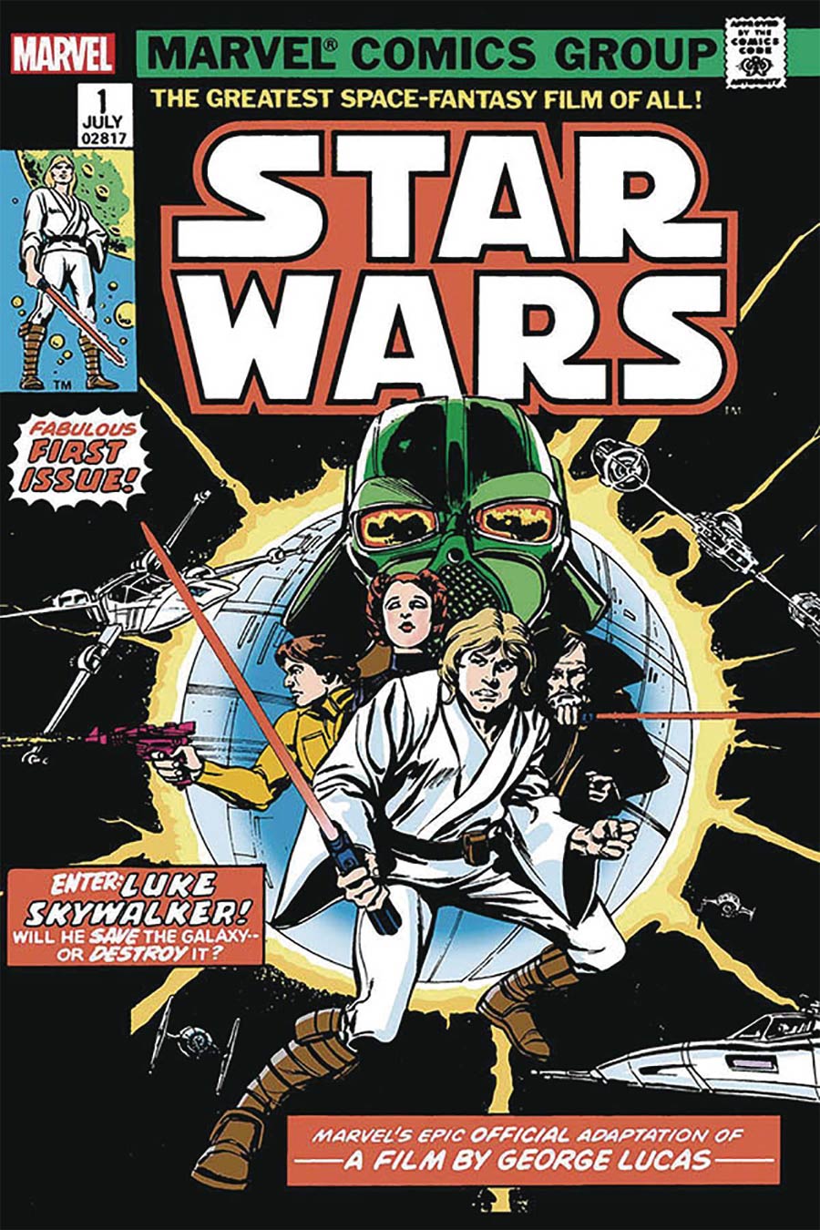 Star Wars (Marvel) Vol 1 #1 Cover E Facsimile Edition DF Signed By Howard Chaykin