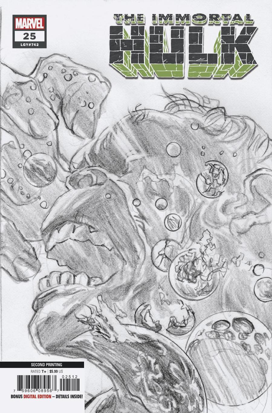 Immortal Hulk #25 Cover J 2nd Ptg Alex Ross Variant Cover