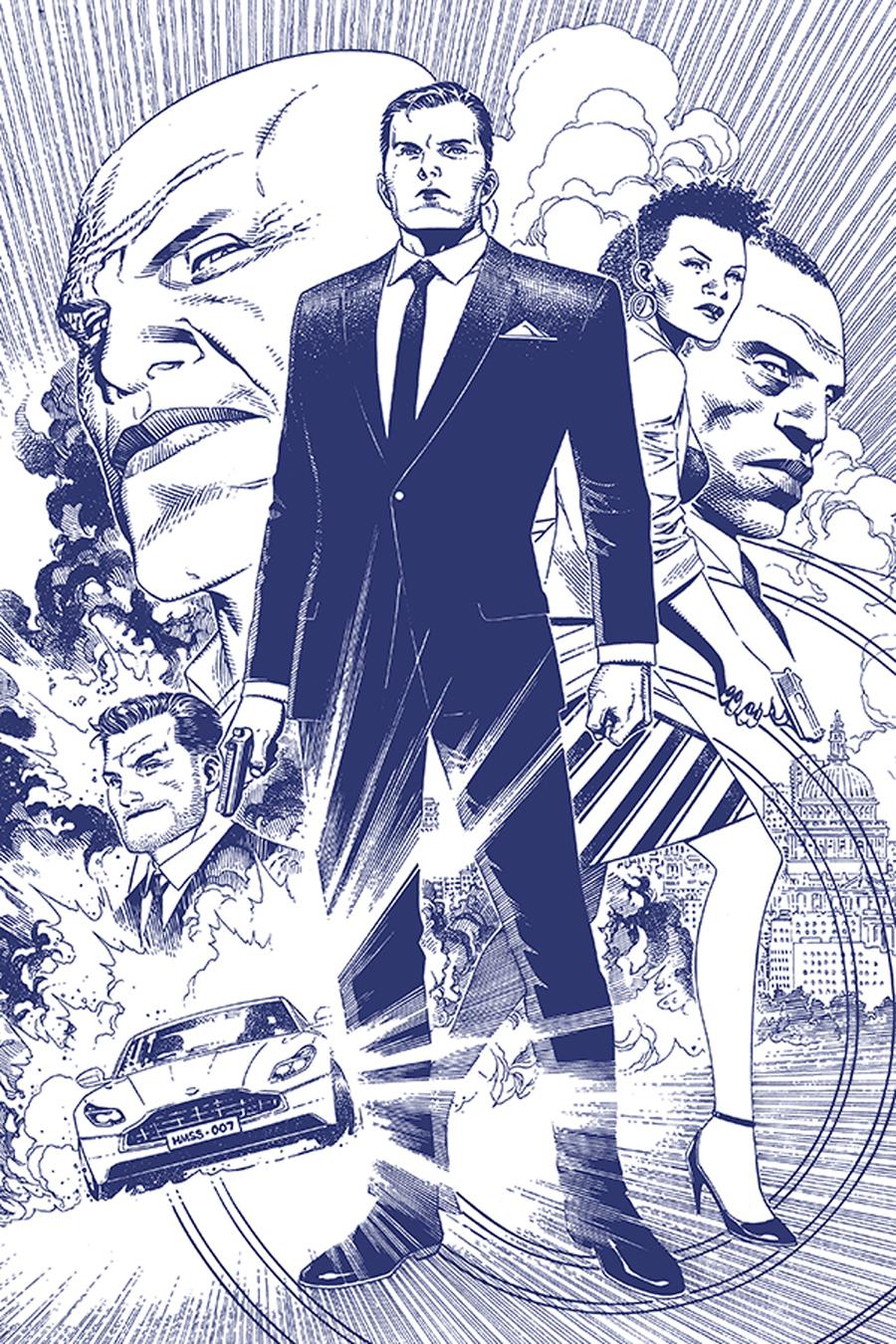 James Bond Vol 3 #1 Cover D Incentive Jim Cheung Tint Black & White Virgin Cover