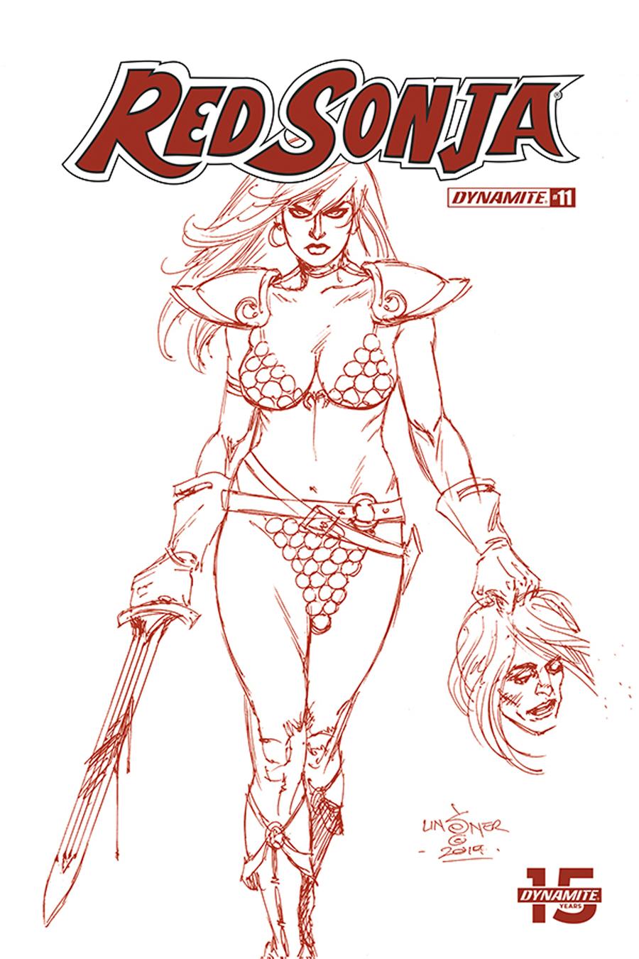 Red Sonja Vol 8 #11 Cover L Incentive Joseph Michael Linsner Tint Dressed Cover