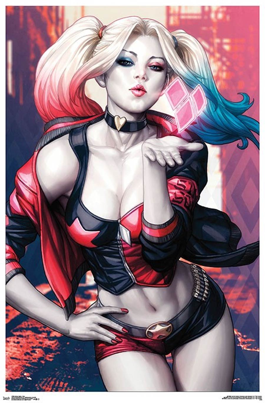 DC Comics Harley Quinn Kiss Wall Poster