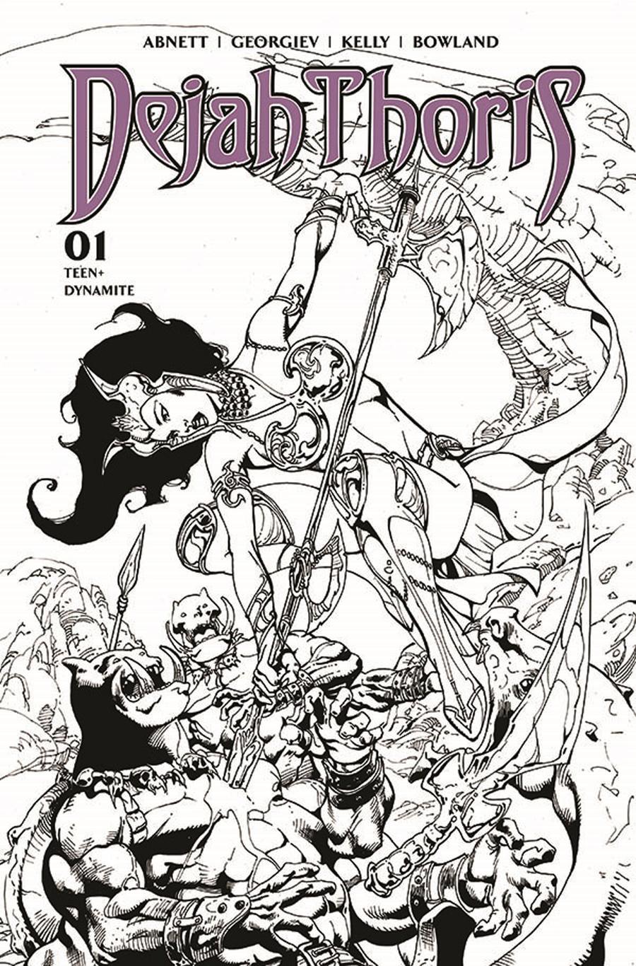 Dejah Thoris Vol 3 #1 Cover H Incentive Roberto Castro Black & White Cover
