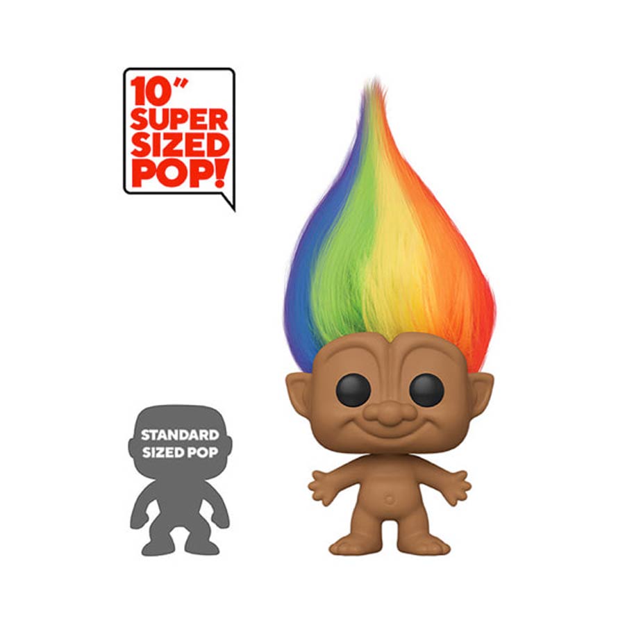 POP Trolls Classic Troll With Multicolored Hair 10-Inch Vinyl Figure