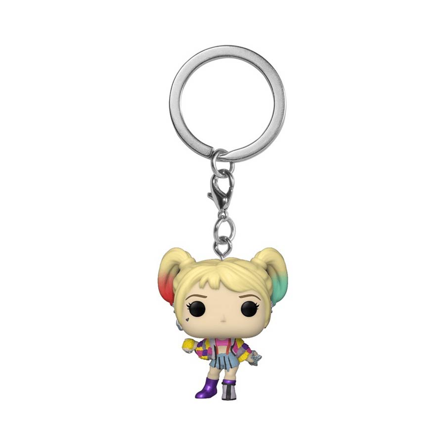 POP Keychain Birds Of Prey Movie Harley Quinn Caution Tape Vinyl Pocket Keychain