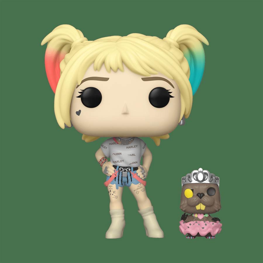 POP Heroes Birds Of Prey Movie Harley Quinn With Beaver Buddy Vinyl Figure