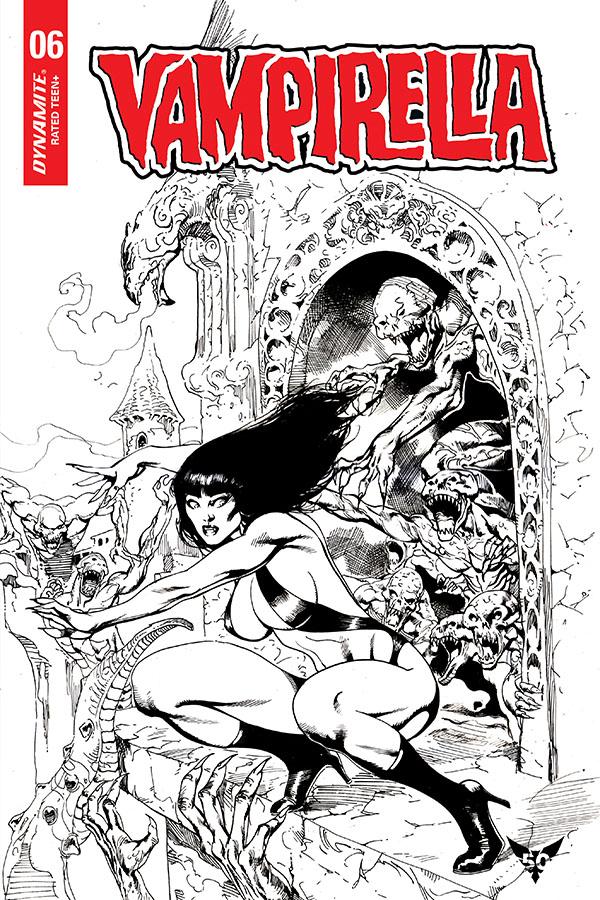 Vampirella Vol 8 #6 Cover H Incentive Roberto Castro Black & White Cover