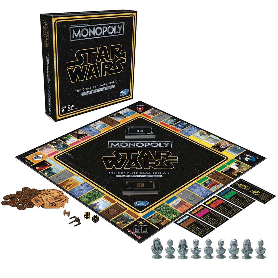 Monopoly Star Wars Complete Saga Edition Board Game for sale online 