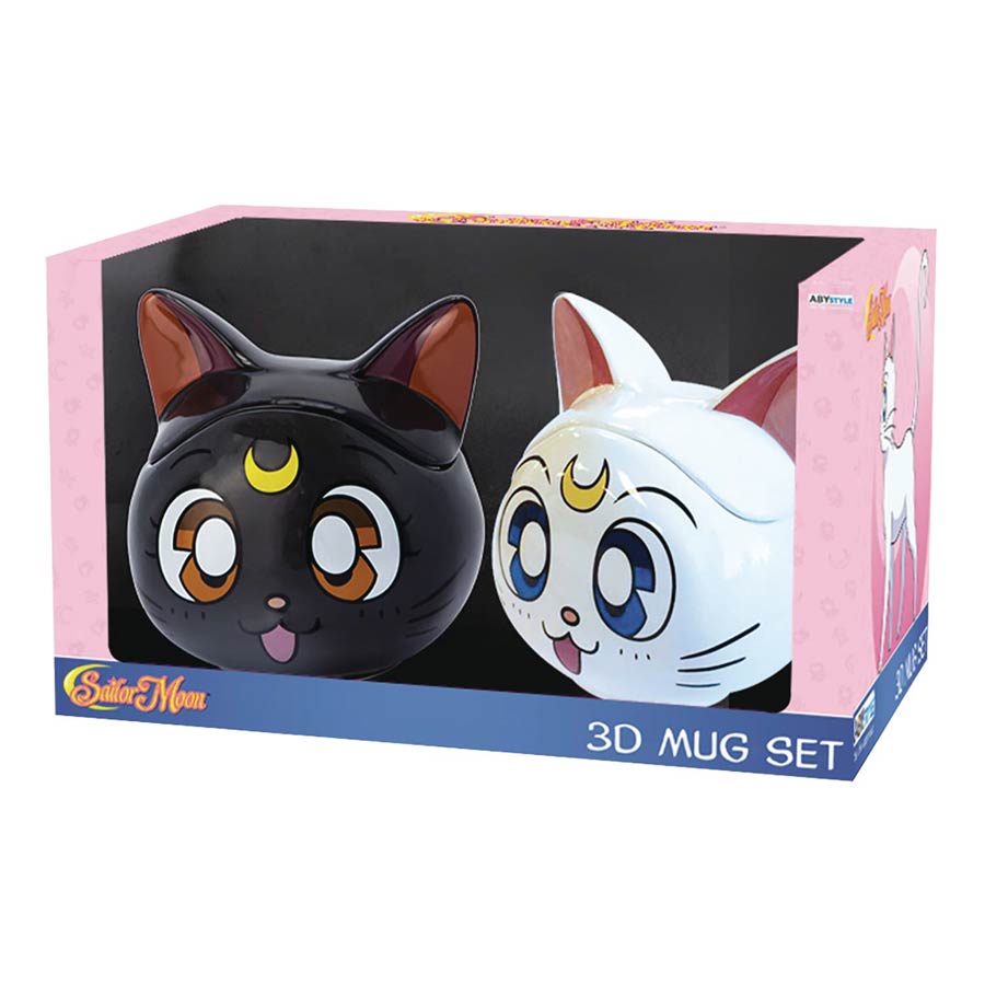 Sailor Moon Luna & Artemis 3D Mug Gift Set