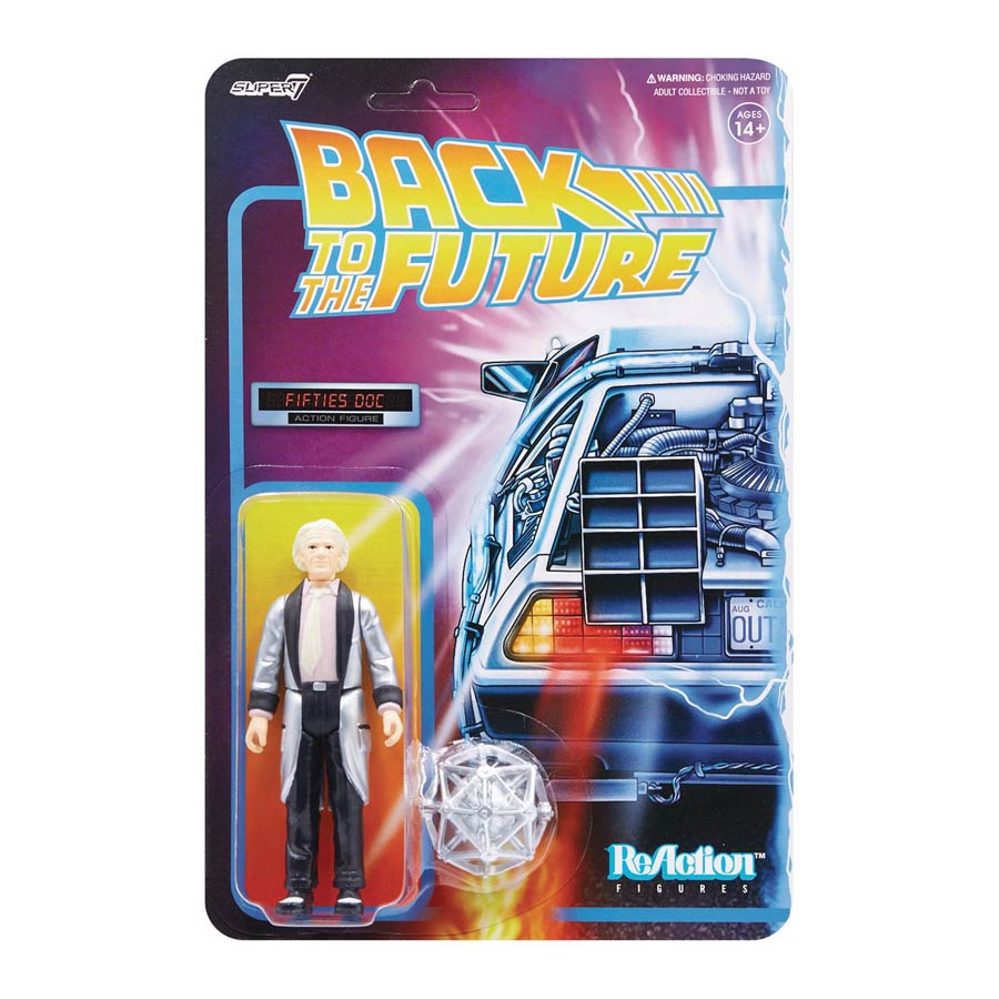 Back To The Future Wave 1 ReAction Figure - Doc Brown (1950s)