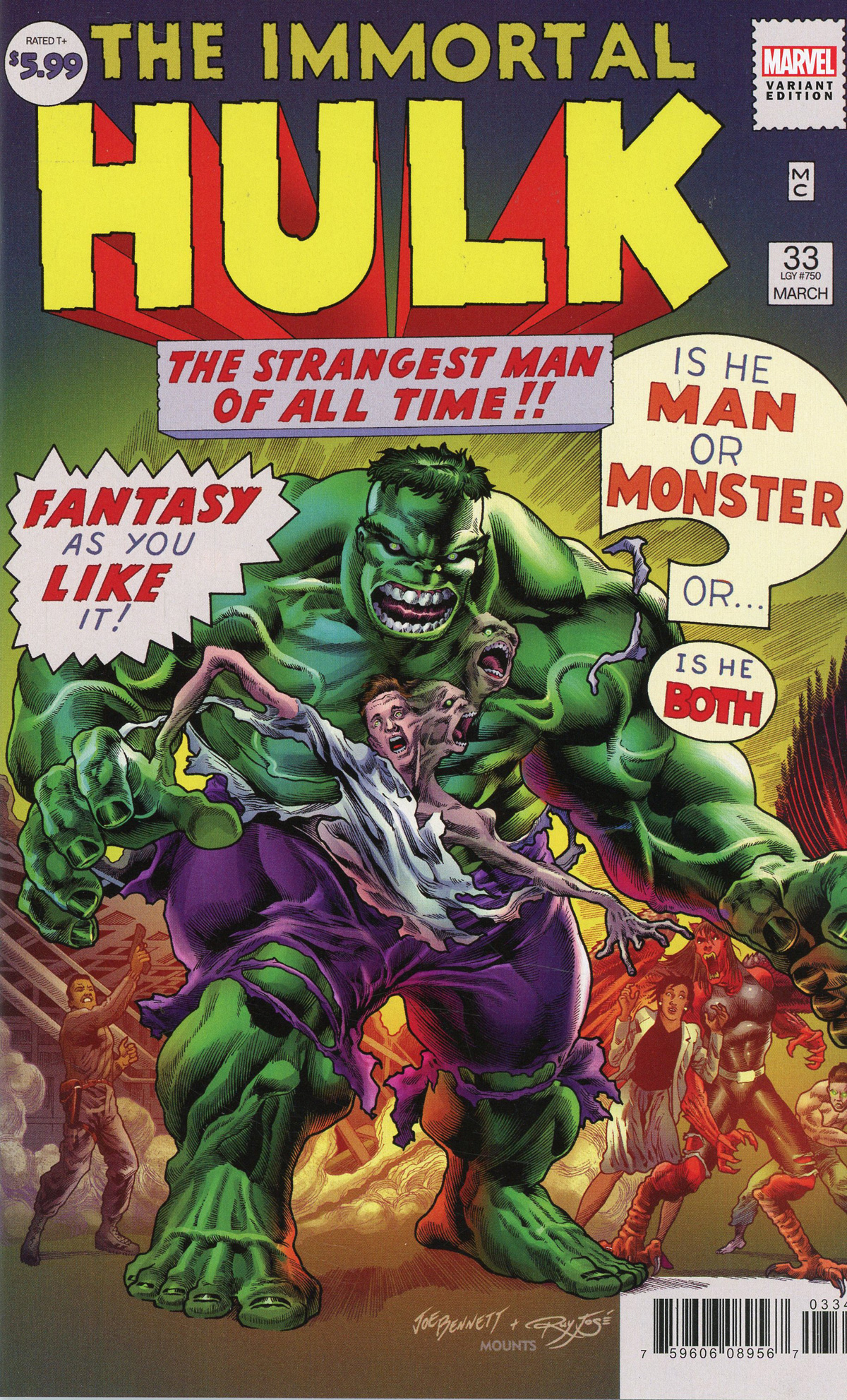 Immortal Hulk #33 Cover C Variant Joe Bennett Cover (#750)