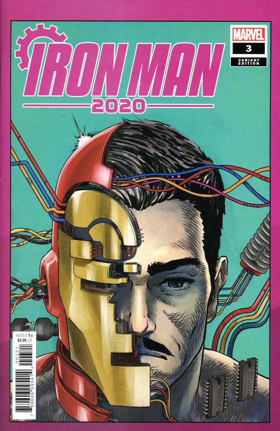 Iron Man 2020 #3 Cover B Variant Superlog Heads Cover