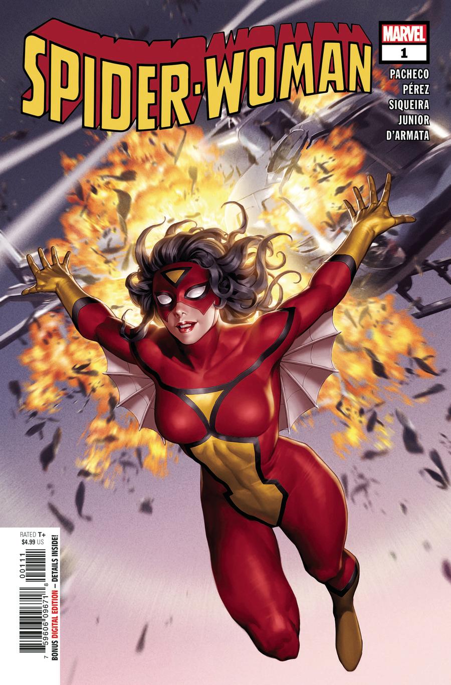 SPIDER-WOMAN #1  TODD NAUCK  VAR  MARVEL COMICS  2020 STOCK IMG 