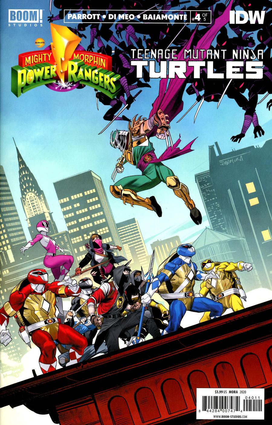 Mighty Morphin Power Rangers Teenage Mutant Ninja Turtles #4 Cover A Regular Dan Mora Cover