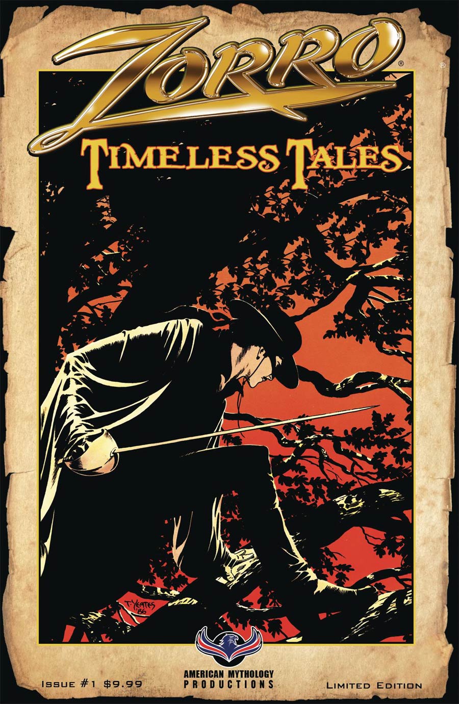 Zorro Timeless Tales #1 Cover B Limited Edition Thomas Yeates Classic Pulp Cover