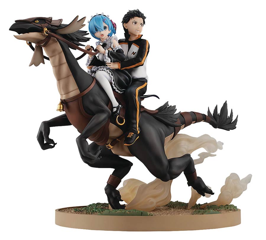 ReZero Starting Life In Another World Rem & Subaru Attack On White Whale PVC Figure