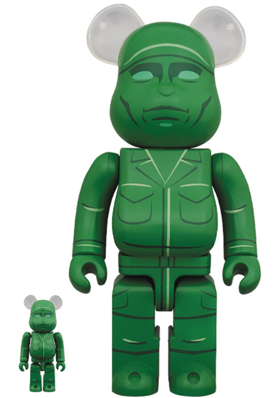 Green Army Men 100 Percent & 400 Percent 2-Pack Bearbrick