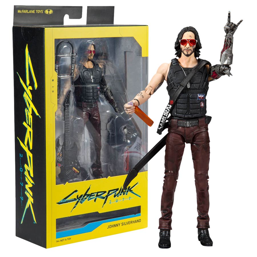 Cyberpunk 2077 7-Inch Action Figure Wave 1 Johnny Silverhand Case