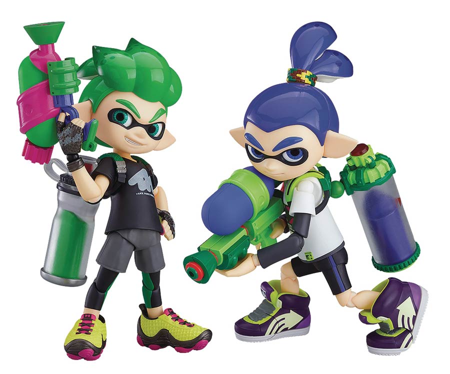 Splatoon Inkling Boys Figma Deluxe Action Figure Set