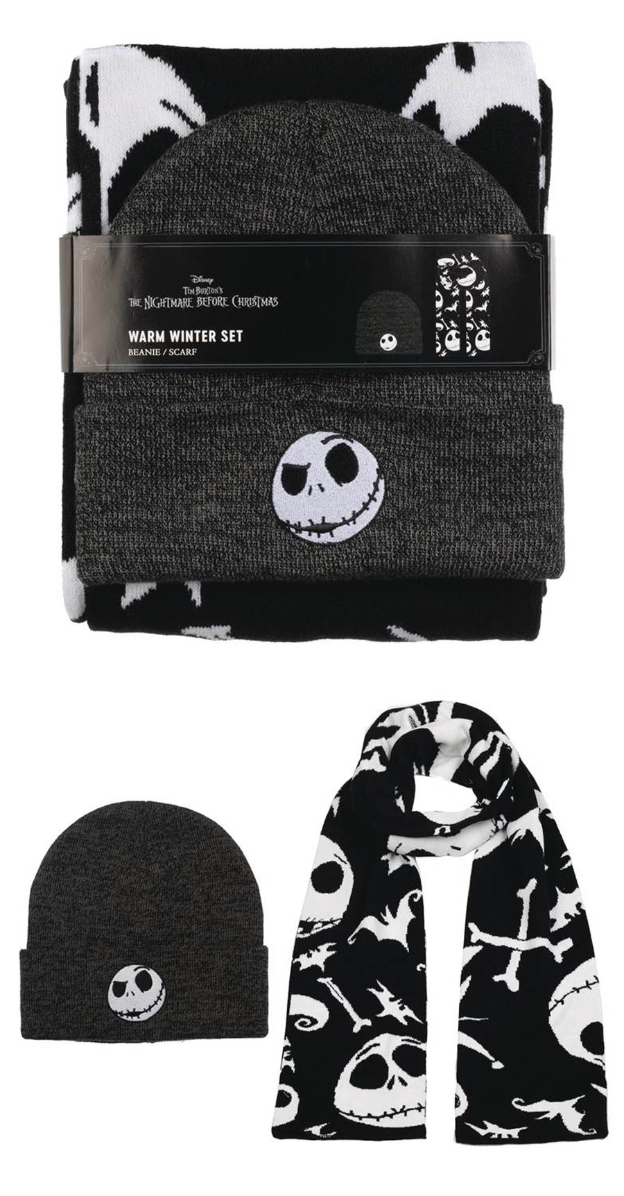 Nightmare Before Christmas Beanie & Scarf Combo