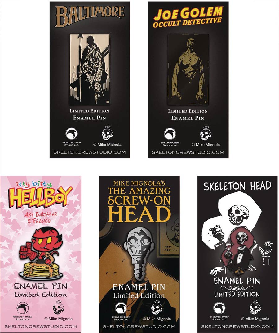 Hellboy Mignolaverse Limited Edition Enamel Pin 8-Piece Assortment Case