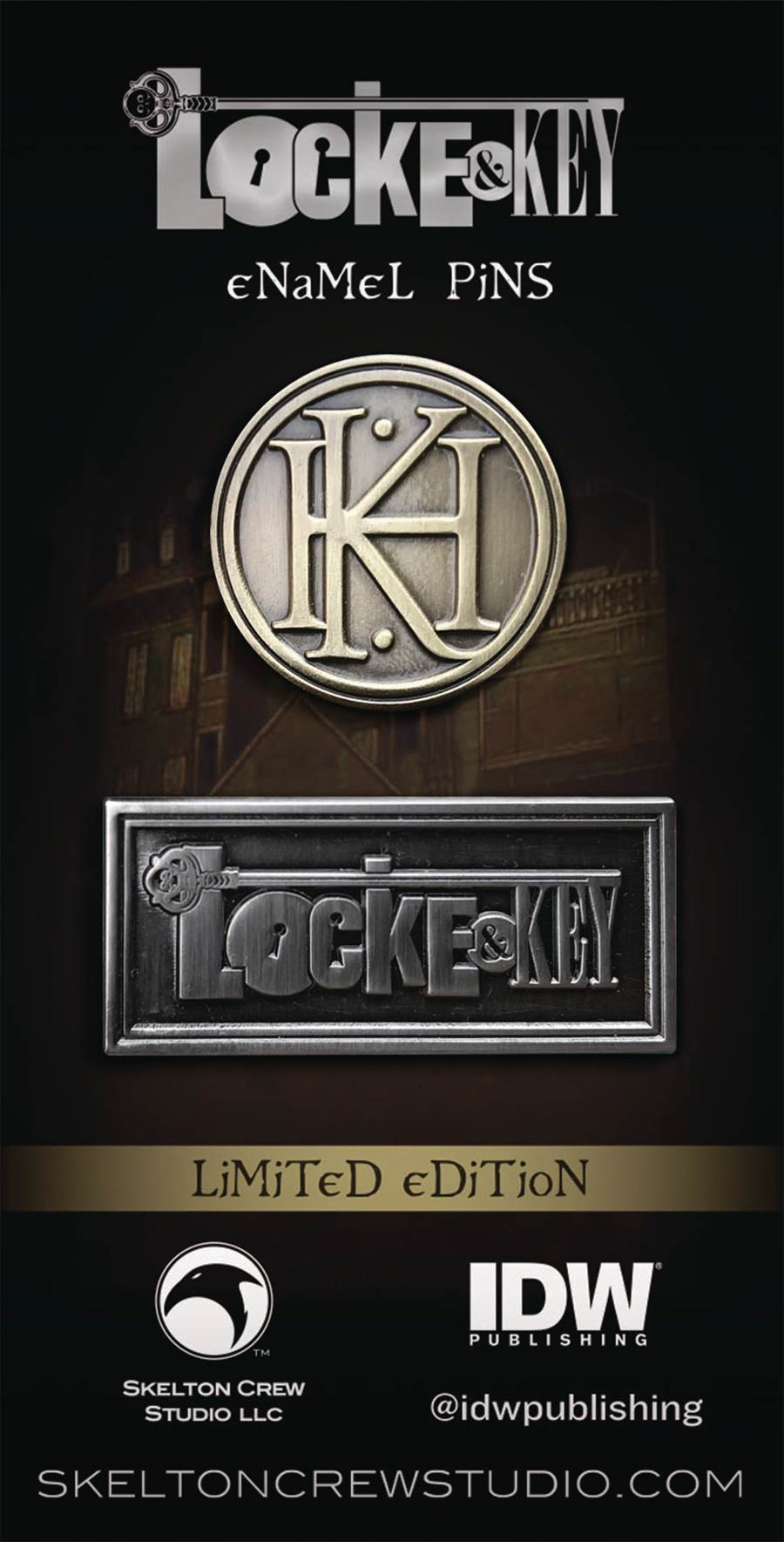 Locke & Key Limited Edition Enamel Pin 4-Piece Assortment Case
