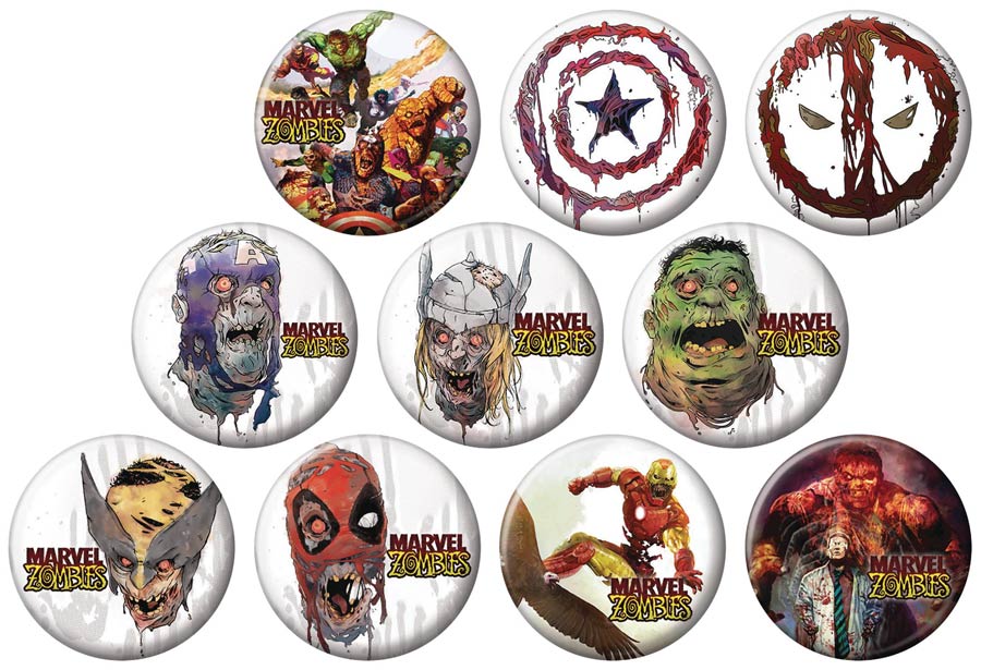Marvel Comics Marvel Zombies Button 144-Piece Display