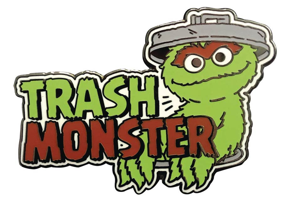 Sesame Street Enamel Pin - Oscar The Grouch Trash Monster
