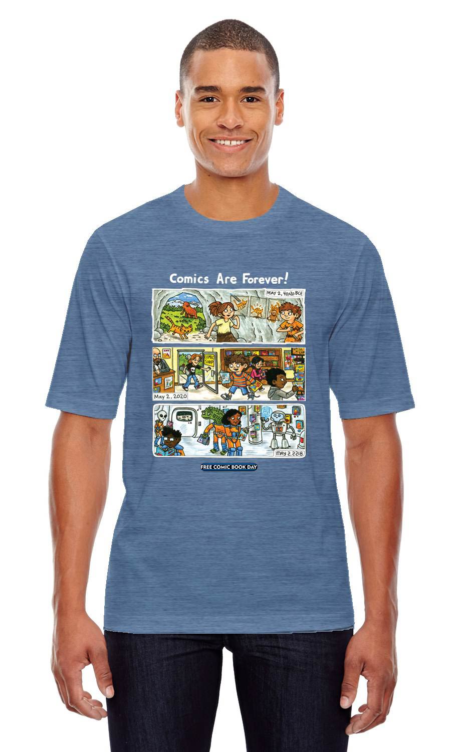 FCBD 2020 Commemorative Artist Jeffrey Brown Heather Denim T-Shirt Large