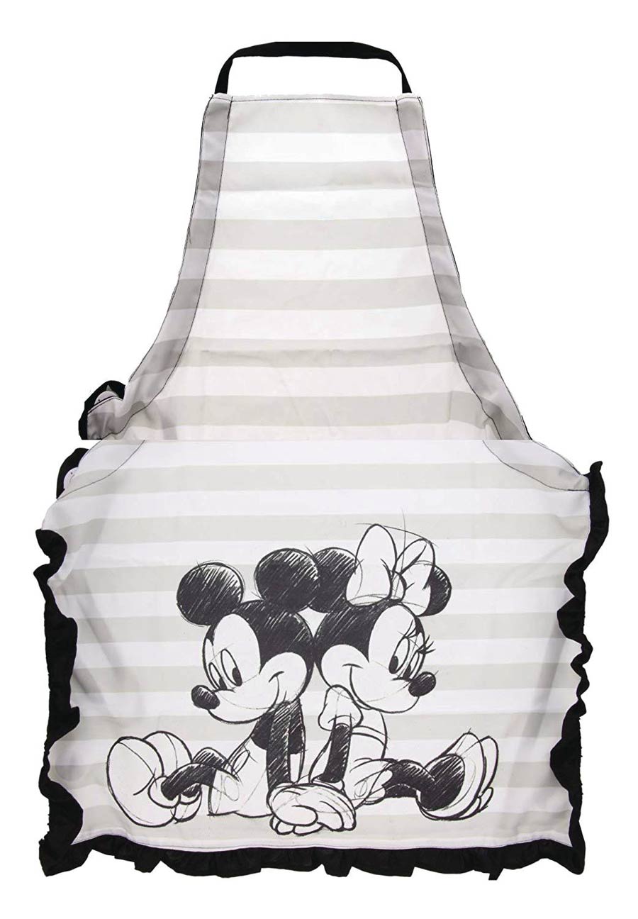 Disney Mickey & Minnie Sketch Art Ruffled Apron