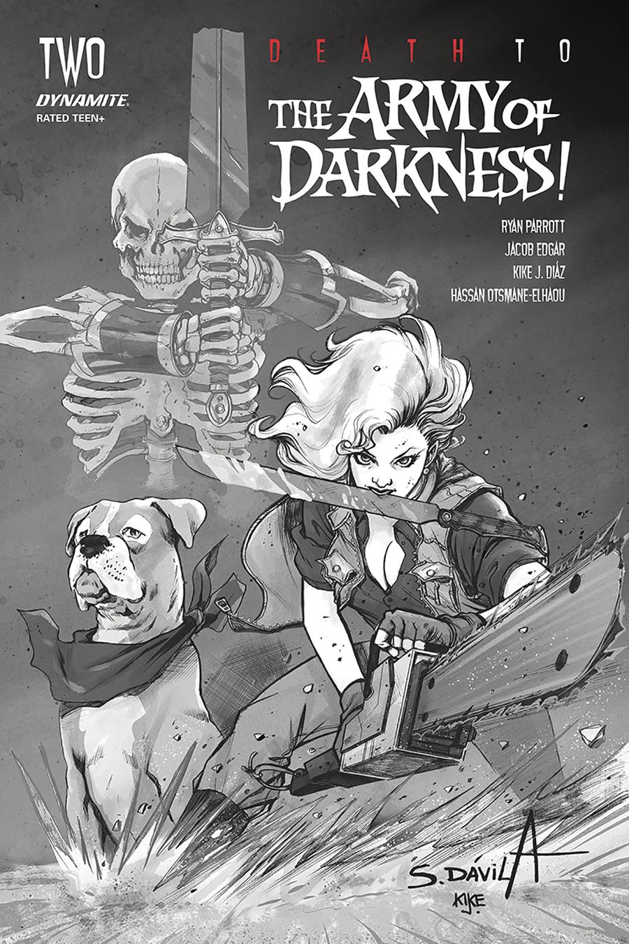 Death To The Army Of Darkness #2 Cover L Incentive Sergio Davila Black & White Cover