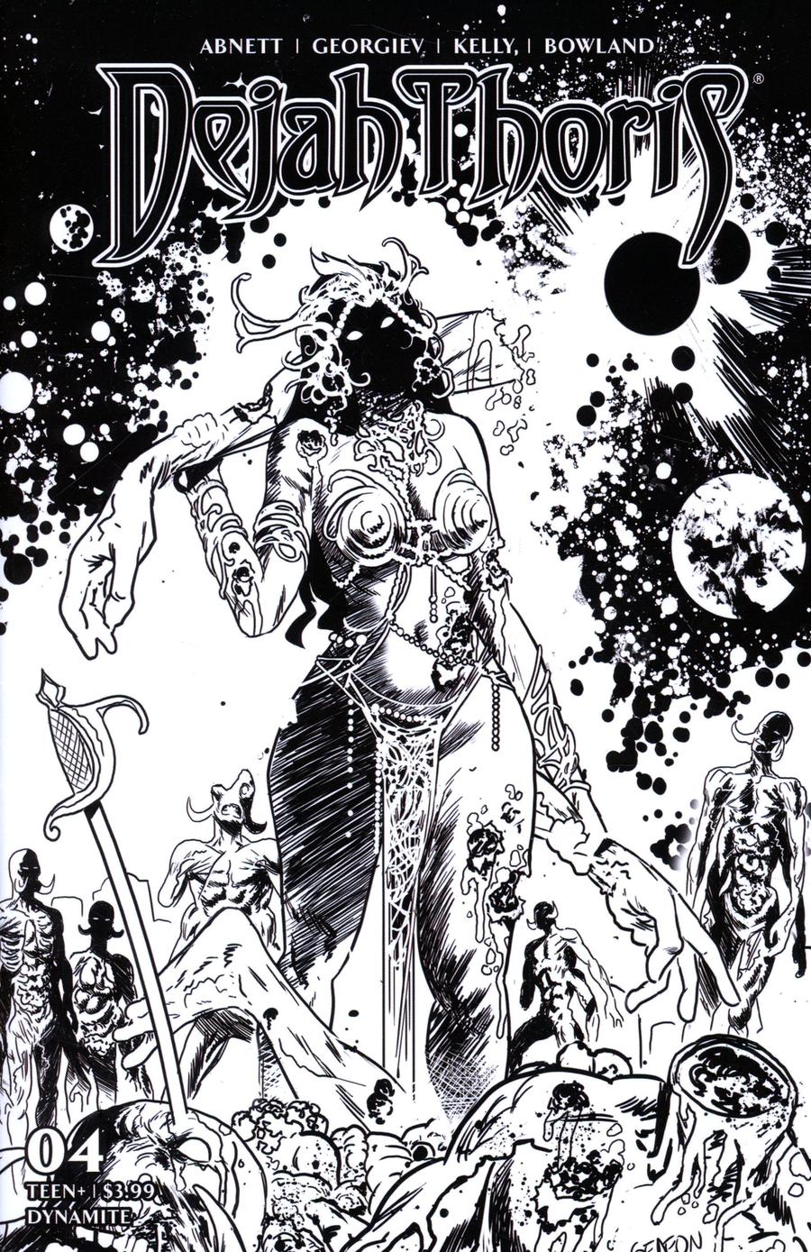 Dejah Thoris Vol 3 #4 Cover Q Incentive Juan Gedeon Zombie Black & White Cover