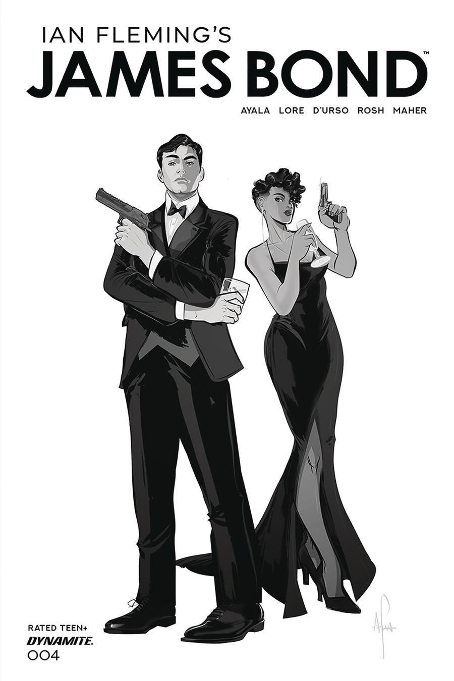 James Bond Vol 3 #4 Cover E Incentive Afua Richardson Black & White Tint Cover