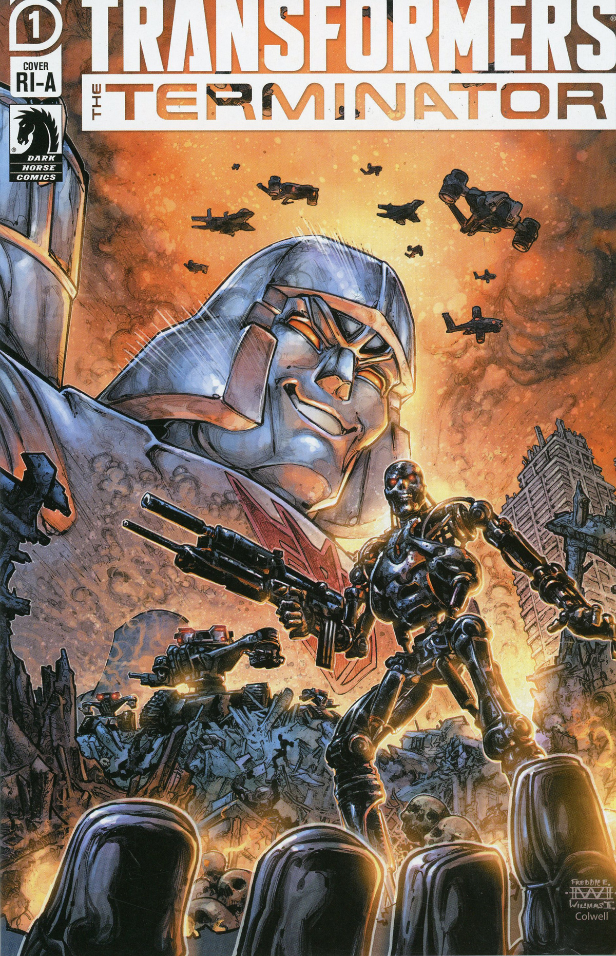 Transformers vs Terminator #1 Cover C Incentive Freddie E Williams II Variant Cover