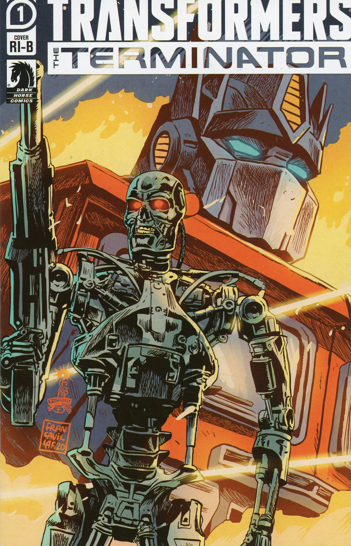 Transformers vs Terminator #1 Cover D Incentive Francesco Francavilla Variant Cover