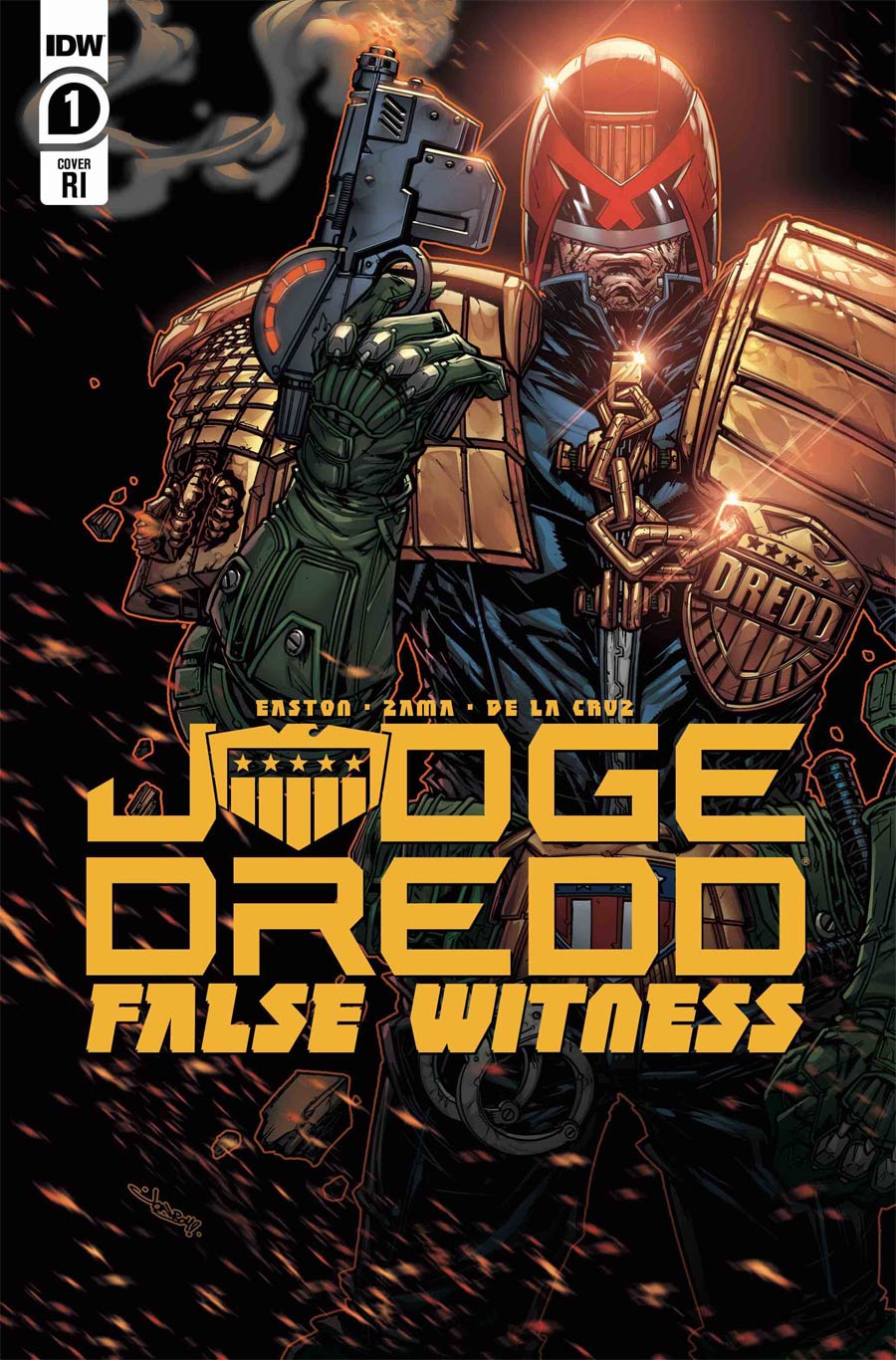 Judge Dredd False Witness #1 Cover B Incentive Jonboy Meyers Variant Cover