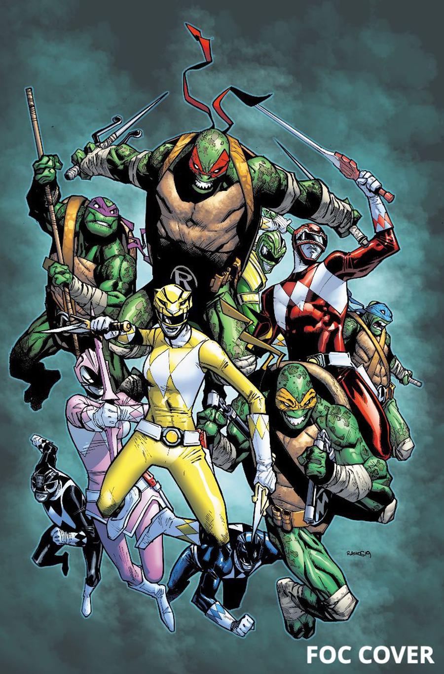 Mighty Morphin Power Rangers Teenage Mutant Ninja Turtles #2 Cover F Variant Humberto Ramos Cover