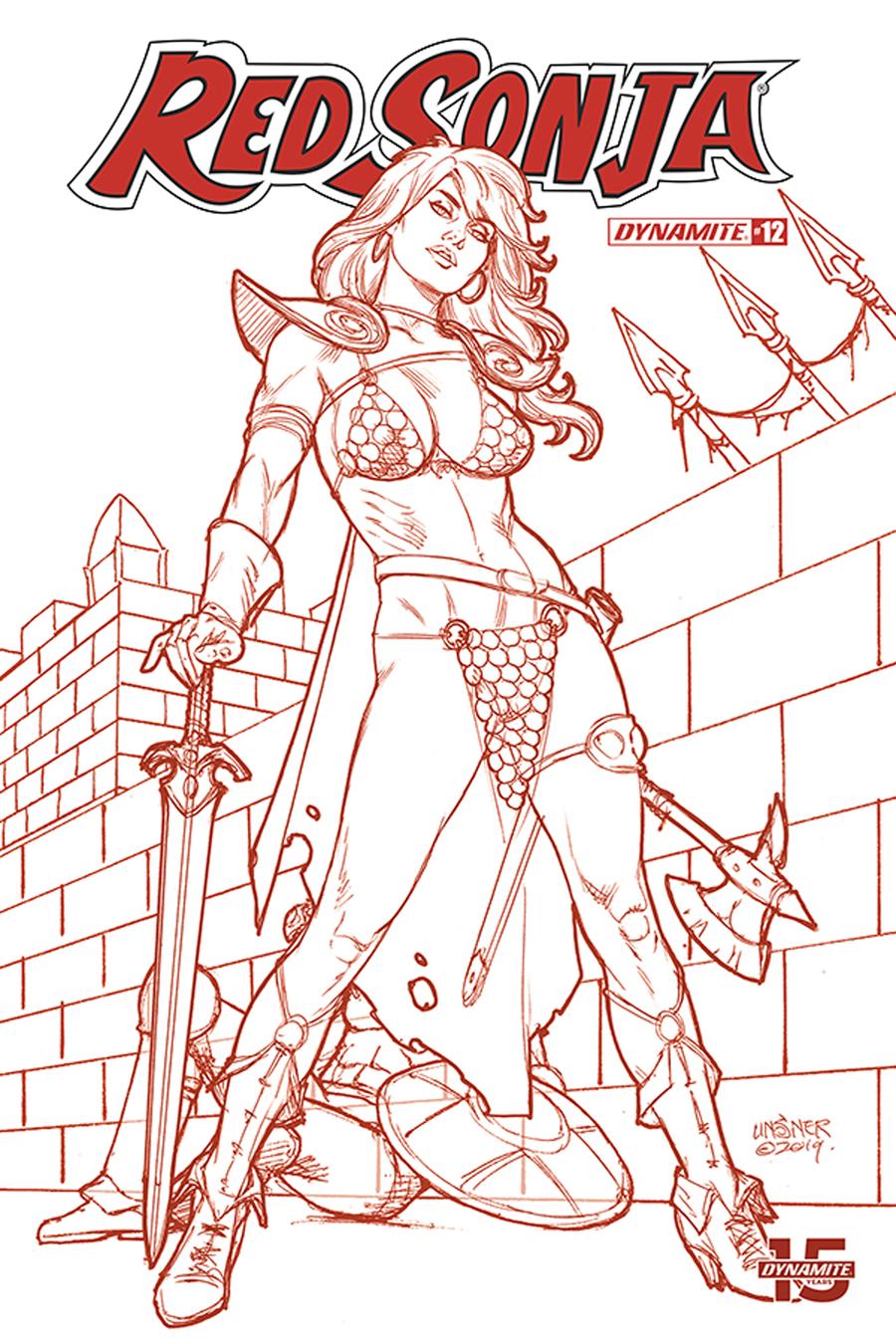 Red Sonja Vol 8 #12 Cover L Incentive Joseph Michael Linsner Tint Dressed Cover