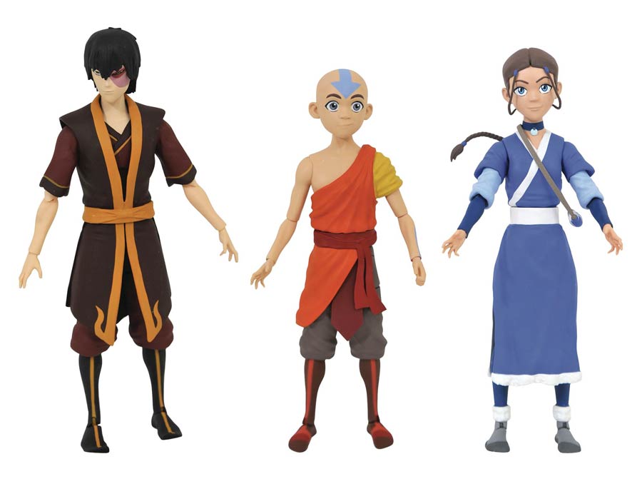 Avatar The Last Airbender Action Figure Series 1 Set Of Three