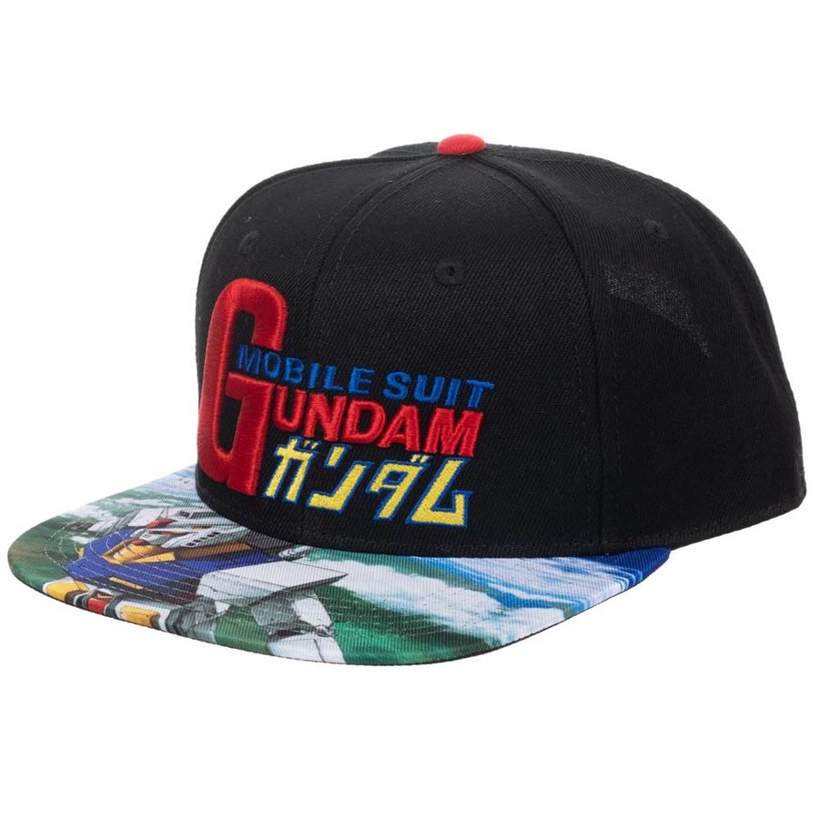 Bioworld Gundam Mobile Suit Logo Hat Cap Black