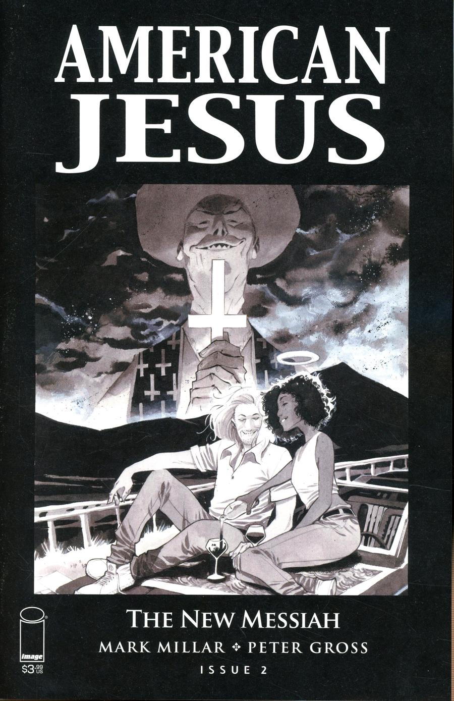 American Jesus New Messiah #2 Cover C Variant Matteo Scalera Black & White Cover